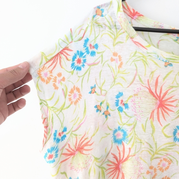 Joie Linen Boxy Floral Top in Size M - Picture 3 of 4
